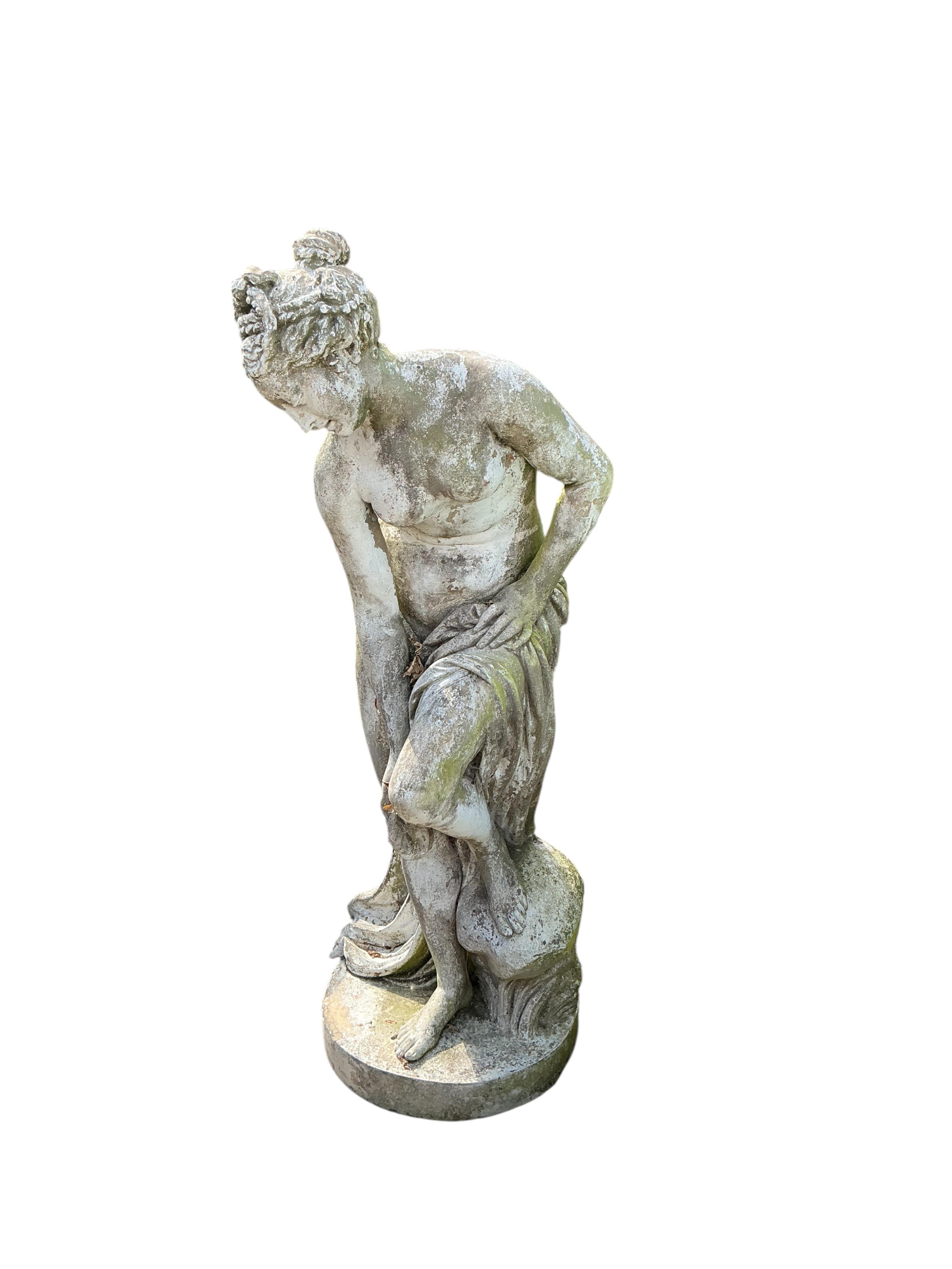 A large reconstituted stone garden ornament of Venus, height 160cm